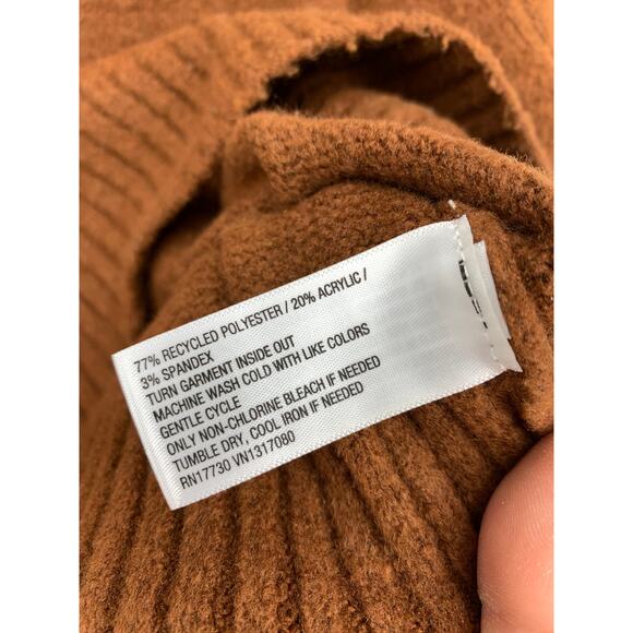 Universal Thread Cropped Mock Neck Sweater Womens Apx Size M Golden Brown - Picture 4 of 5